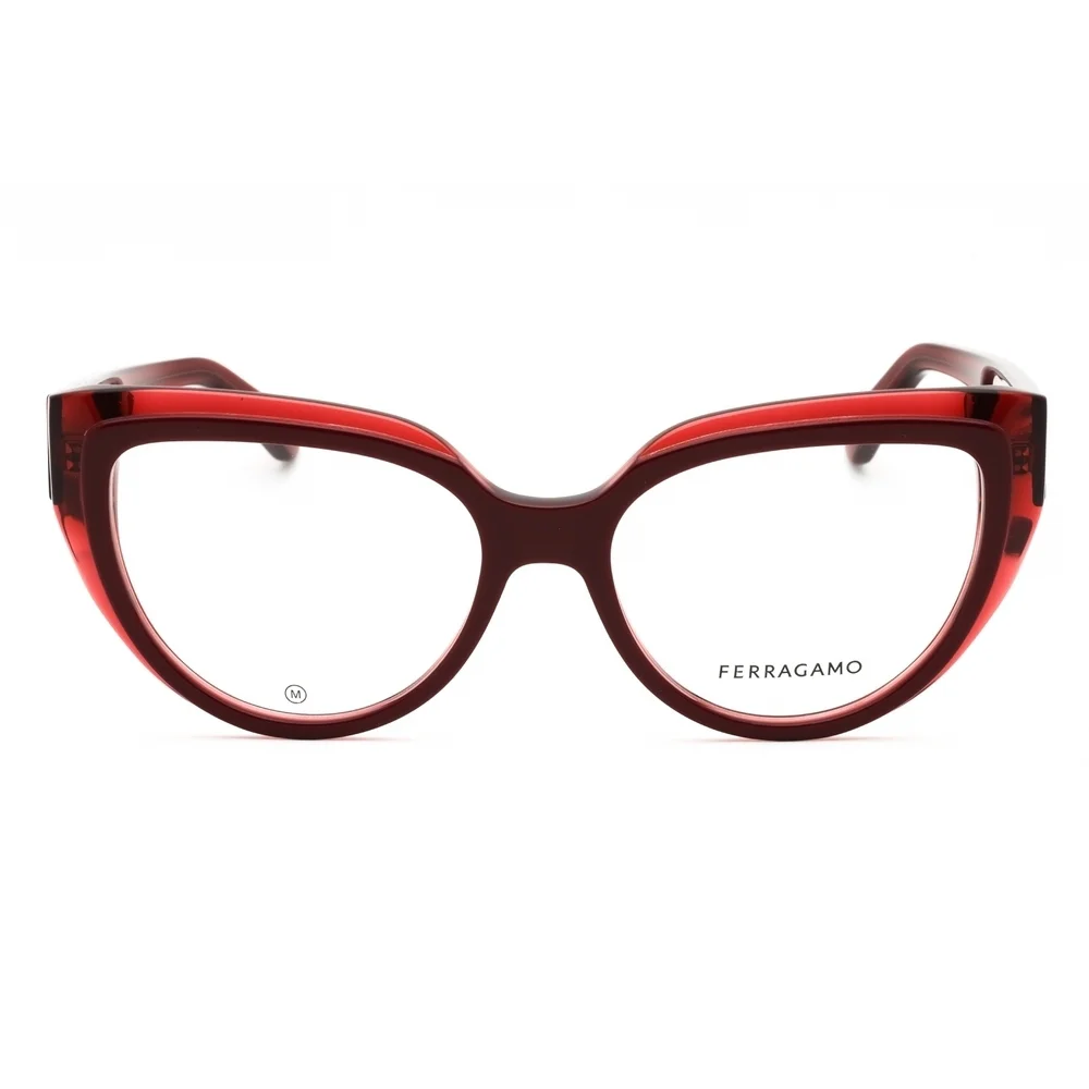 Salvatore Ferragamo SF2984 Eyeglasses Transparent Red Acetate Cat-Eye